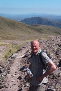 Richard on the ascent of An Teallach