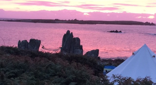 Camping on St Agnes Isles of Scilly