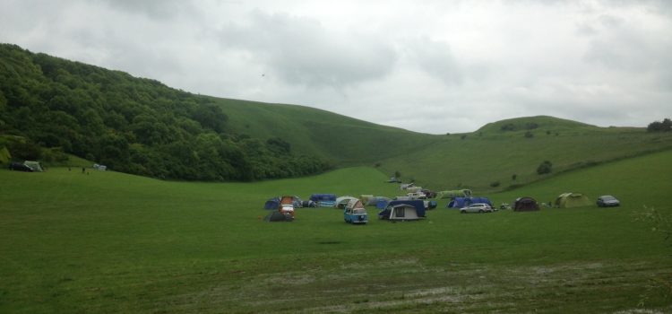 Camping at Britchcombe Farm, Oxfordshire