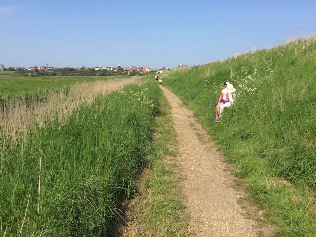 walking towards Southwold