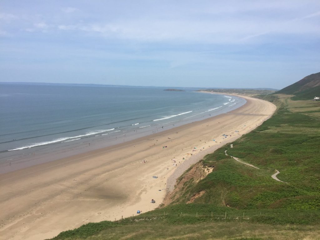 Rhossilli Beach in The Gower